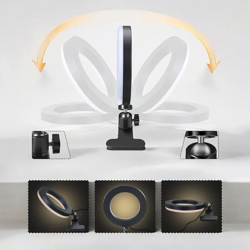 6,3 " LED Ring Licht Studioleuchten Produktfotografie Ringlicht dimmbar 3 Farben