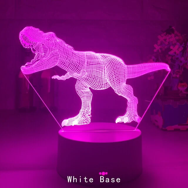 T-Rex Nachtlampe Nacht Licht mit 3D LED Effekt