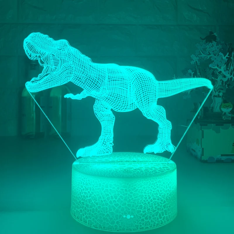 T-Rex Nachtlampe Nacht Licht mit 3D LED Effekt