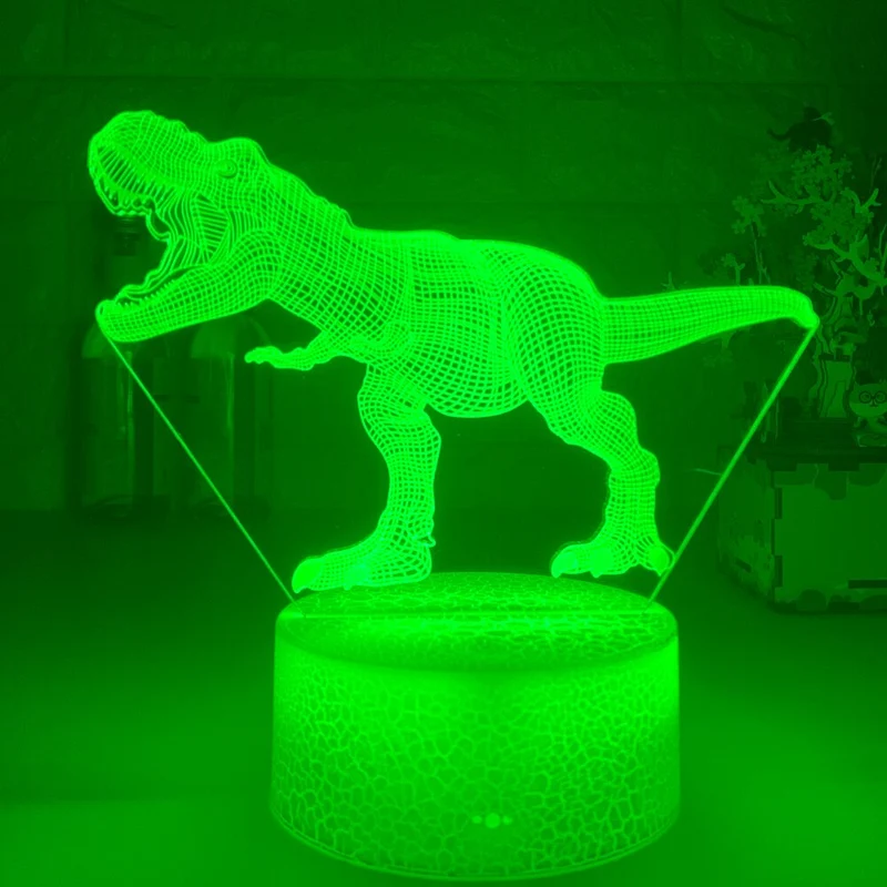 T-Rex Nachtlampe Nacht Licht mit 3D LED Effekt