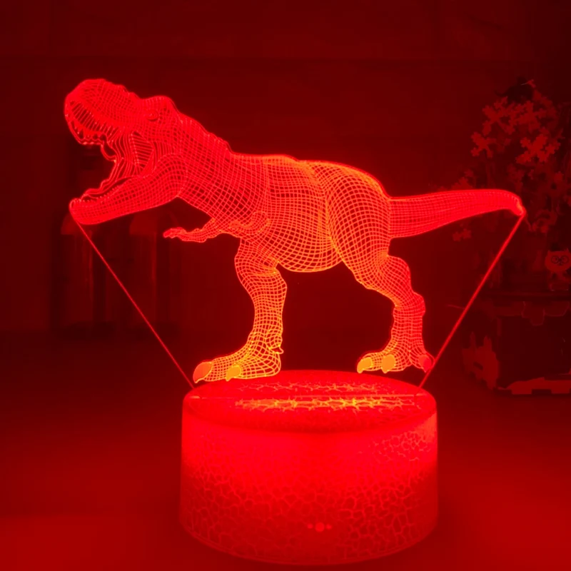 T-Rex Nachtlampe Nacht Licht mit 3D LED Effekt