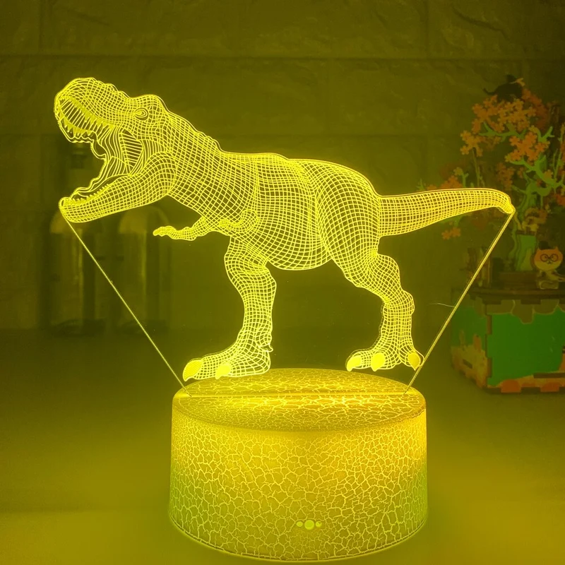 T-Rex Nachtlampe Nacht Licht mit 3D LED Effekt