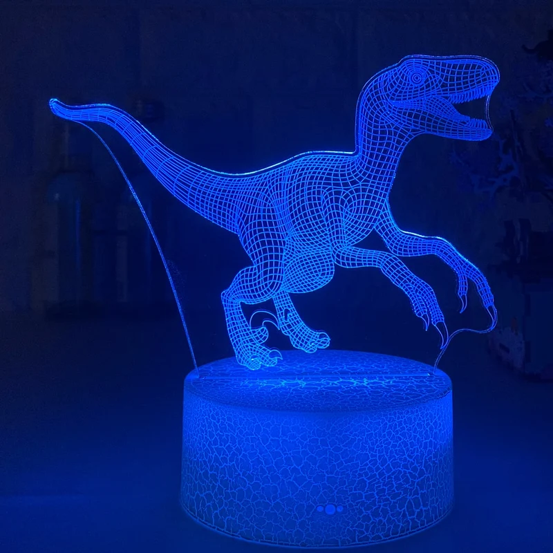 Nachtlicht mit Dino Motiv - Bis zu 16 Farben mit Farbwechsel