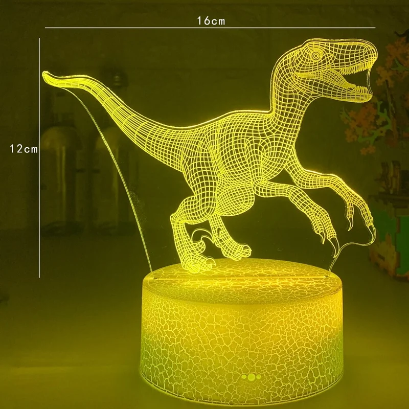 Nachtlicht mit Dino Motiv - Bis zu 16 Farben mit Farbwechsel