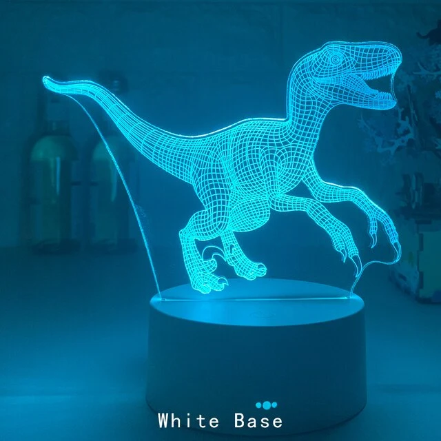 Nachtlicht mit Dino Motiv - Bis zu 16 Farben mit Farbwechsel