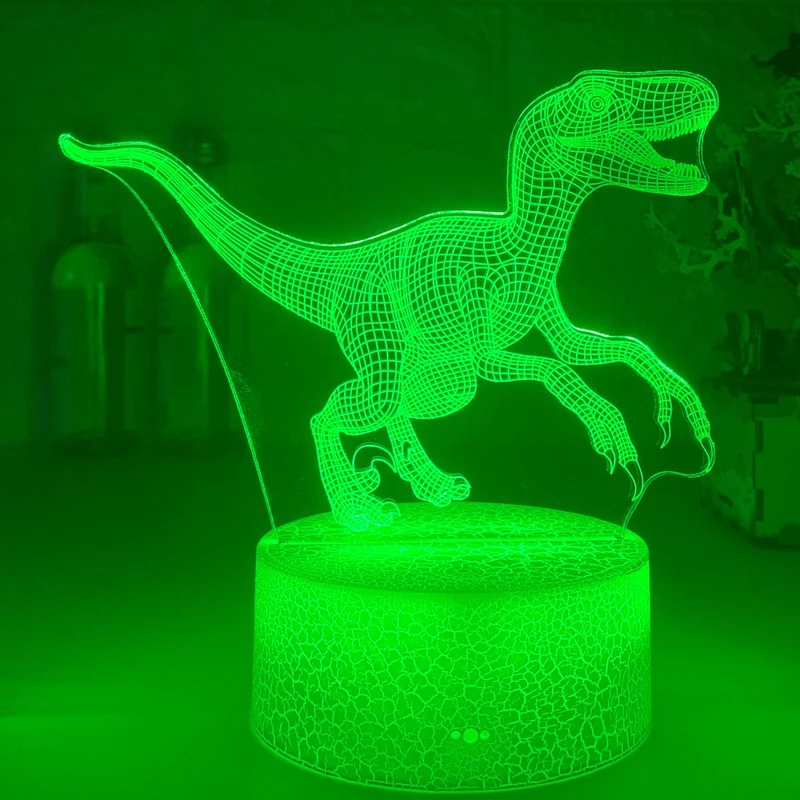 Nachtlicht mit Dino Motiv - Bis zu 16 Farben mit Farbwechsel