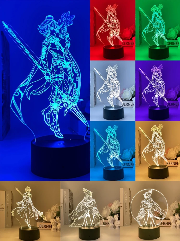 Genshin Impact 3D LED Lampe