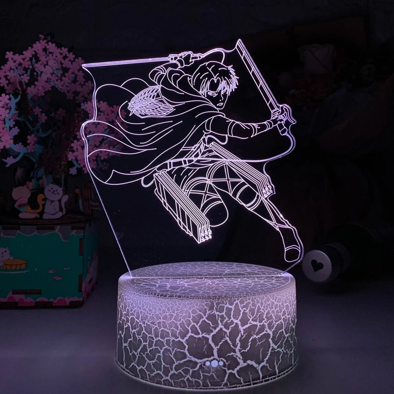 Levi Ackerman Attack on Titan Nachtlicht Lampe