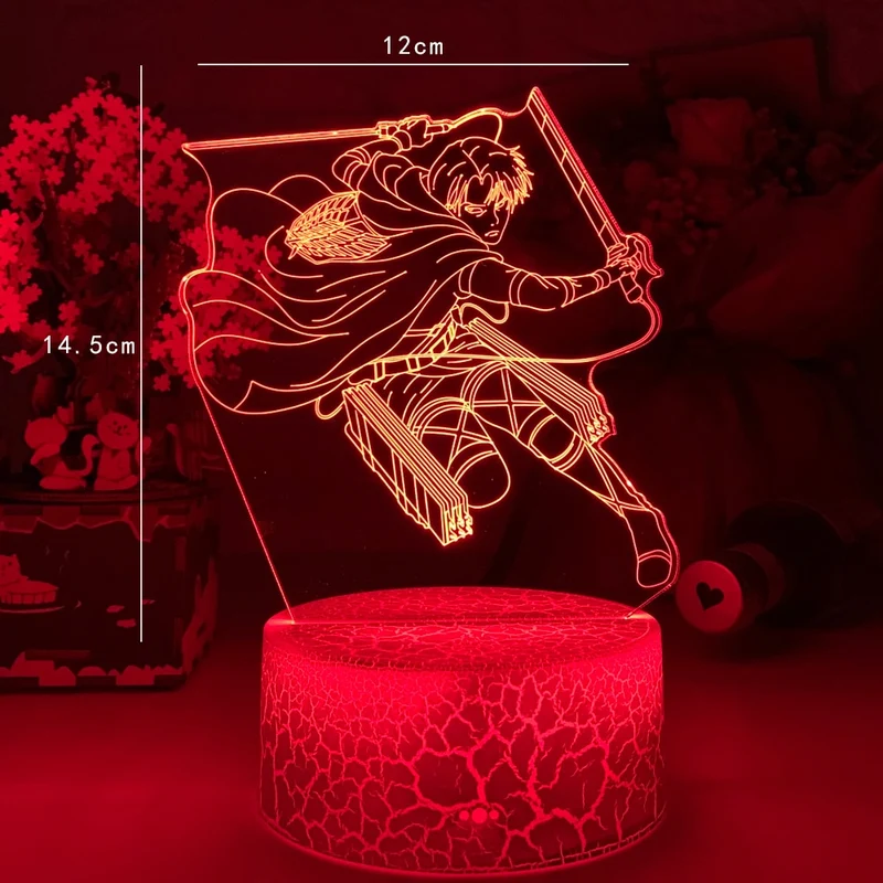 Levi Ackerman Attack on Titan Nachtlicht Lampe