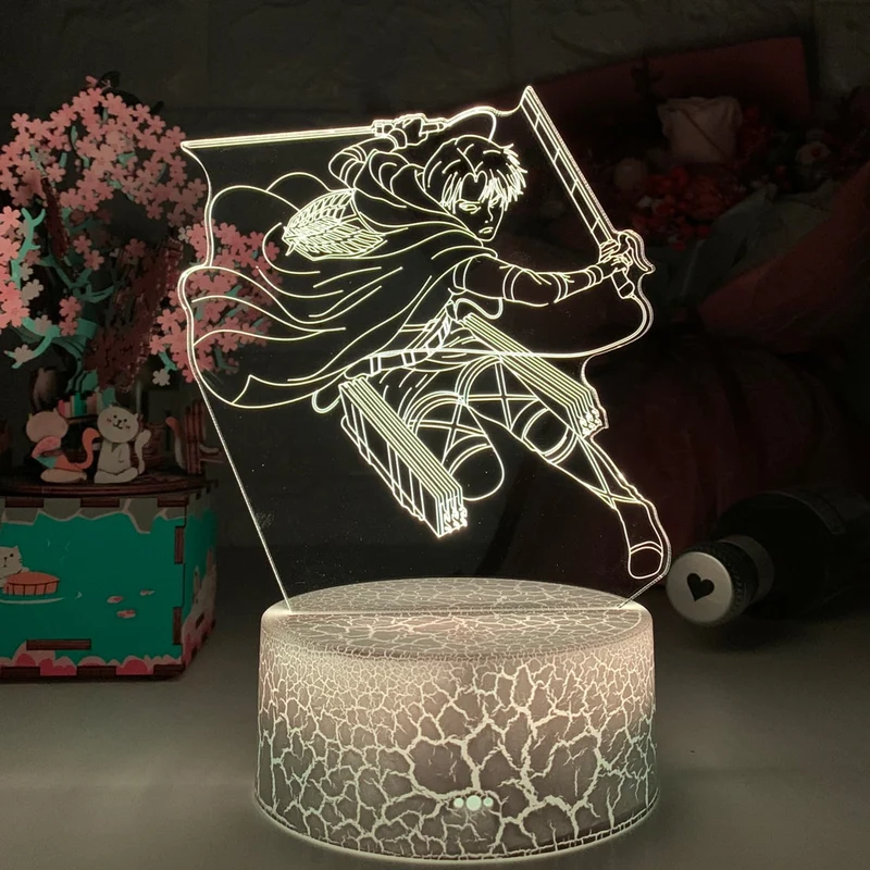 Levi Ackerman Attack on Titan Nachtlicht Lampe