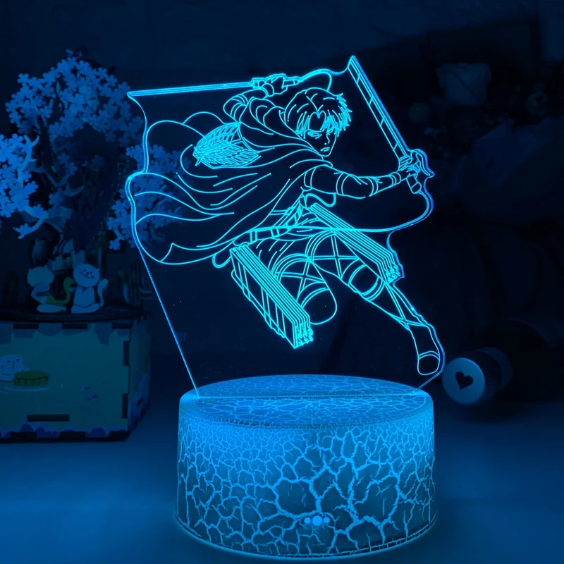 Levi Ackerman Attack on Titan Nachtlicht Lampe