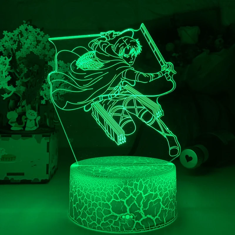 Levi Ackerman Attack on Titan Nachtlicht Lampe