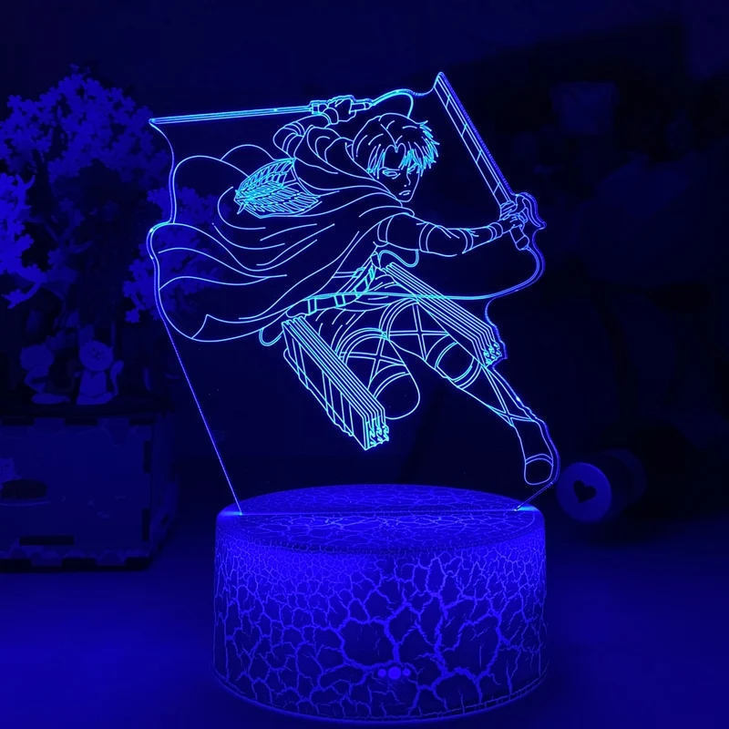 Levi Ackerman Attack on Titan Nachtlicht Lampe