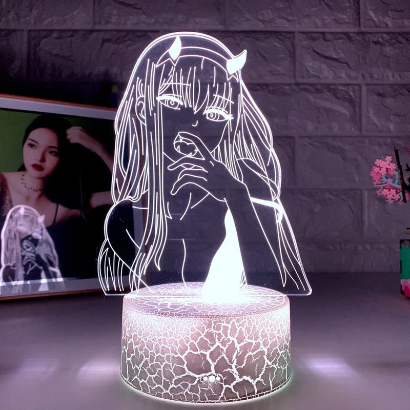 Anime Zero Two Nachtlicht Nachtlampe mit 3D Effekt
