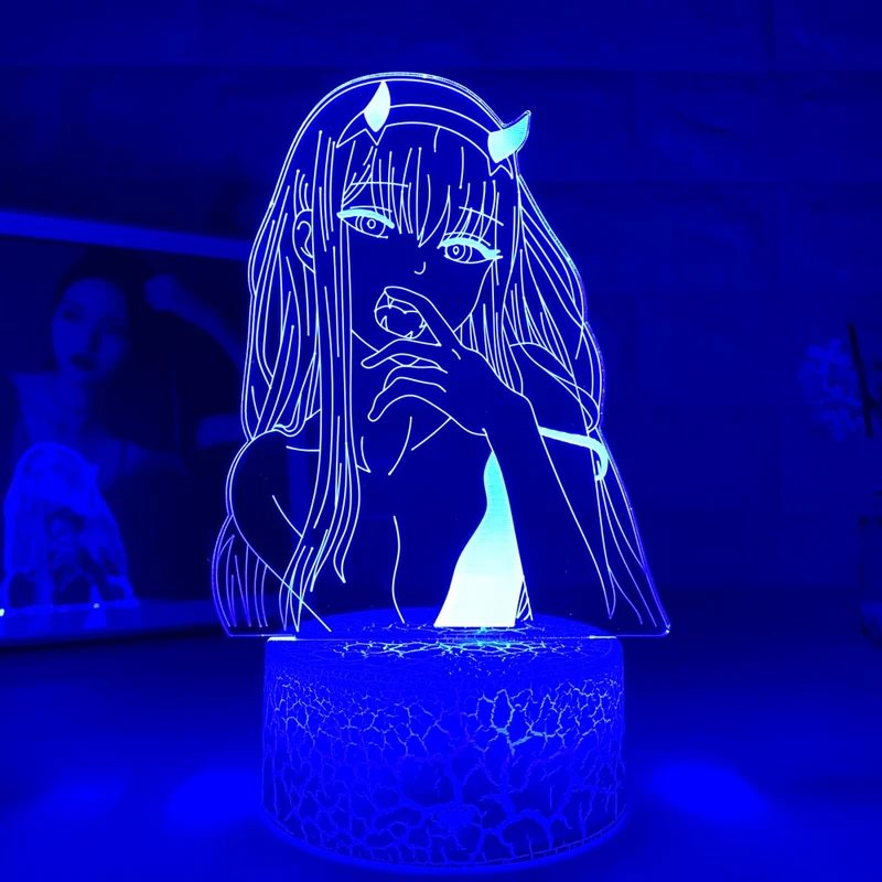 Anime Zero Two Nachtlicht Nachtlampe mit 3D Effekt