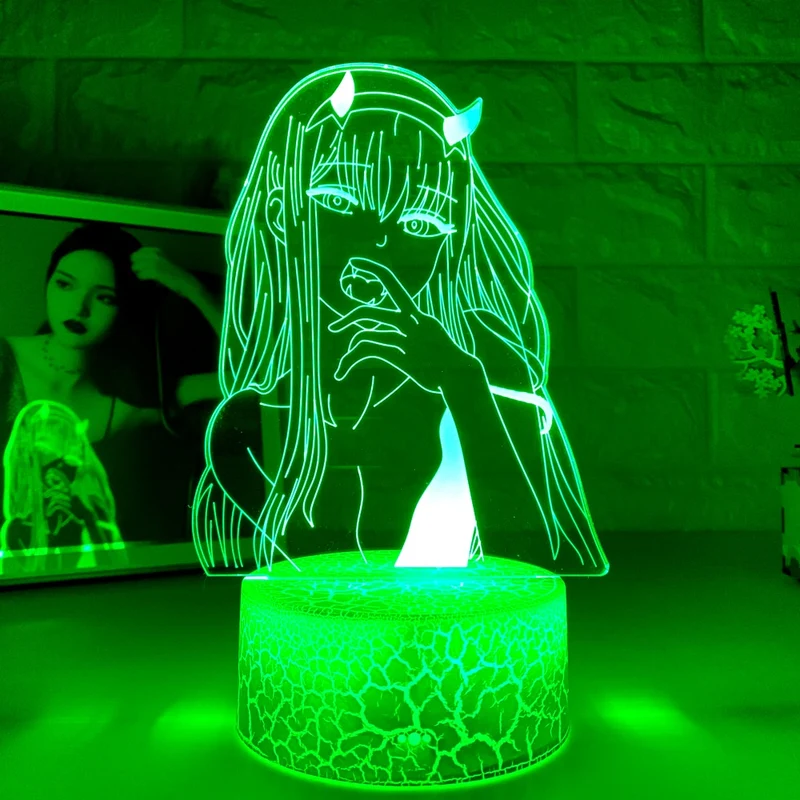 Anime Zero Two Nachtlicht Nachtlampe mit 3D Effekt