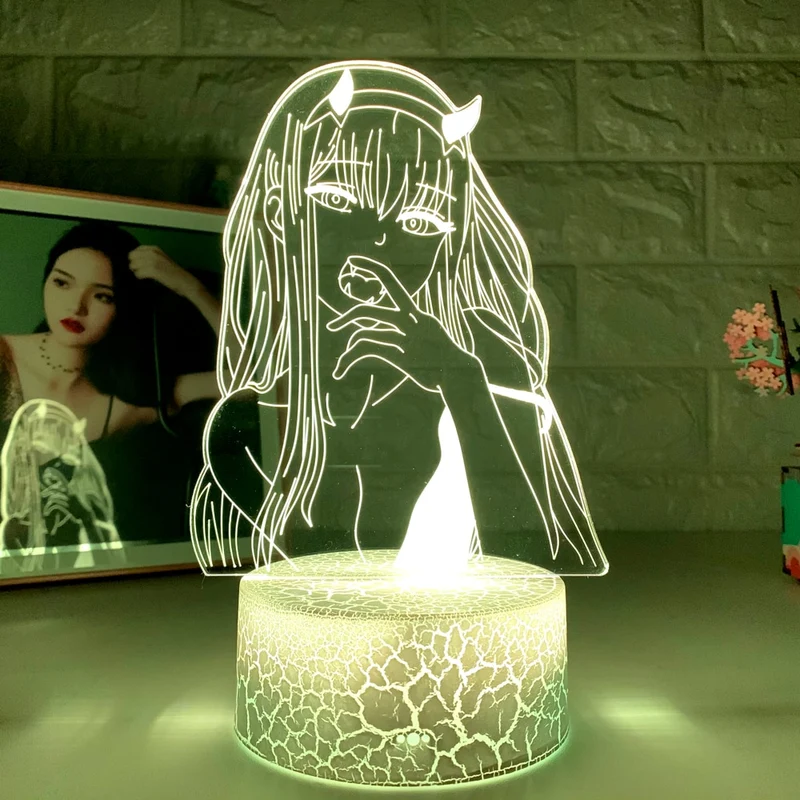 Anime Zero Two Nachtlicht Nachtlampe mit 3D Effekt