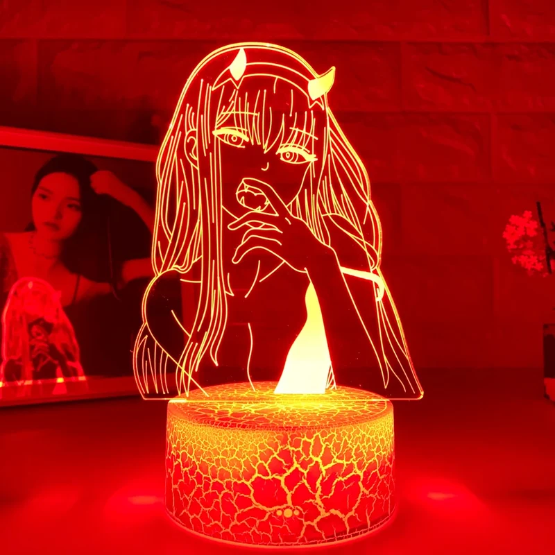 Anime Zero Two Nachtlicht Nachtlampe mit 3D Effekt
