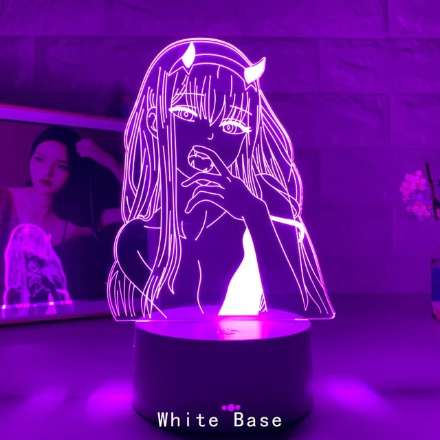 Anime Zero Two Nachtlicht Nachtlampe mit 3D Effekt