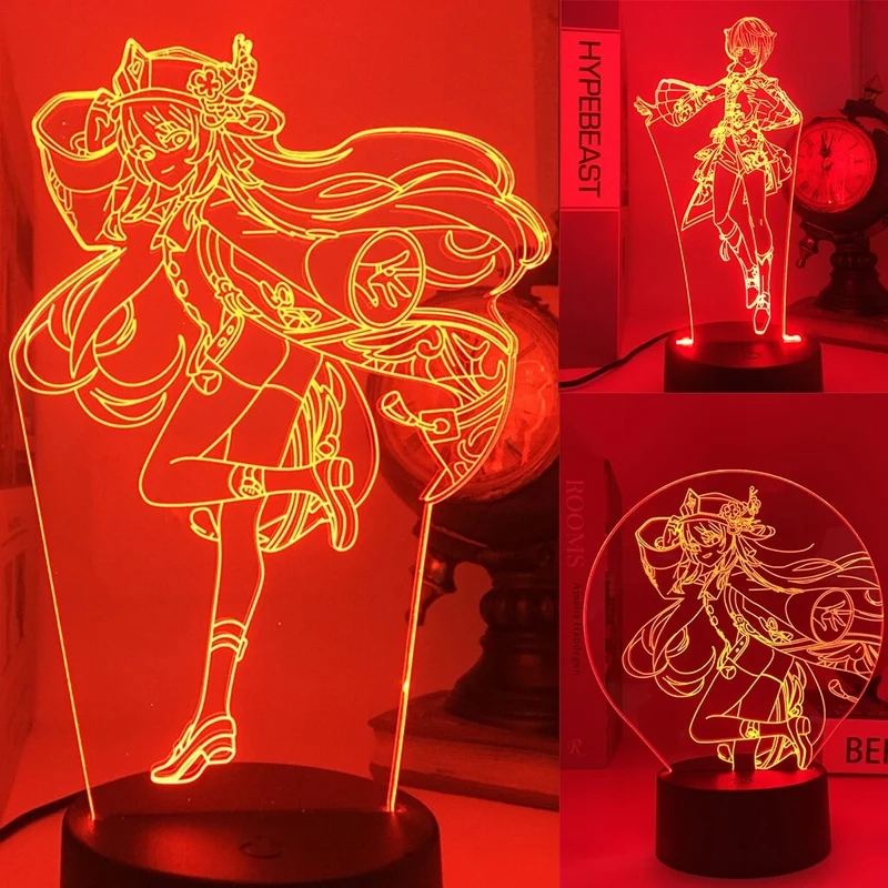 Genshin Impact LED Nachtlicht mit Farbwechsel - verschiedene Motive