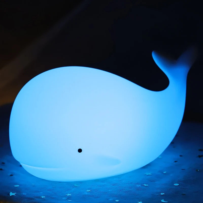 Süßer Wal als Nachtlampe für Kinder - Mit Farbwechsel