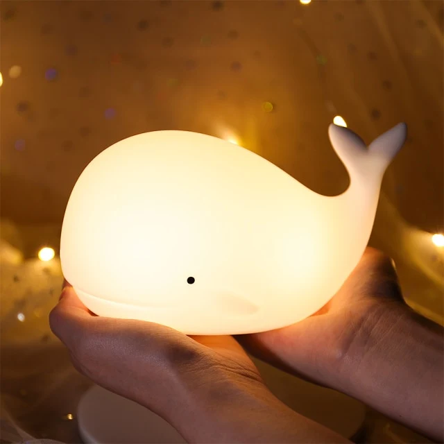 Süßer Wal als Nachtlampe für Kinder - Mit Farbwechsel