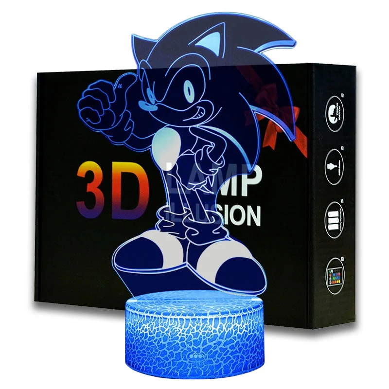 Sonic the Hedgehog Nachtlampe, verschiedene Motive und Farbwechsel