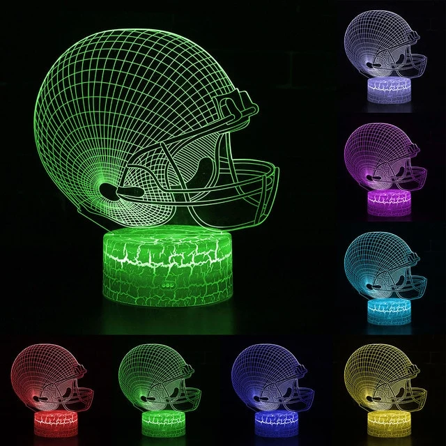 Fußball Lampe als Nachtlicht mit Farbwechsel und 3D Effekt