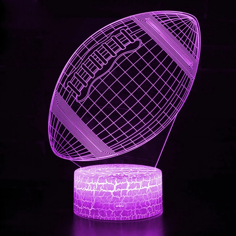 Fußball Lampe als Nachtlicht mit Farbwechsel und 3D Effekt