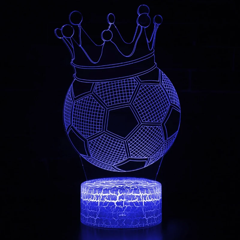 Fußball Lampe als Nachtlicht mit Farbwechsel und 3D Effekt