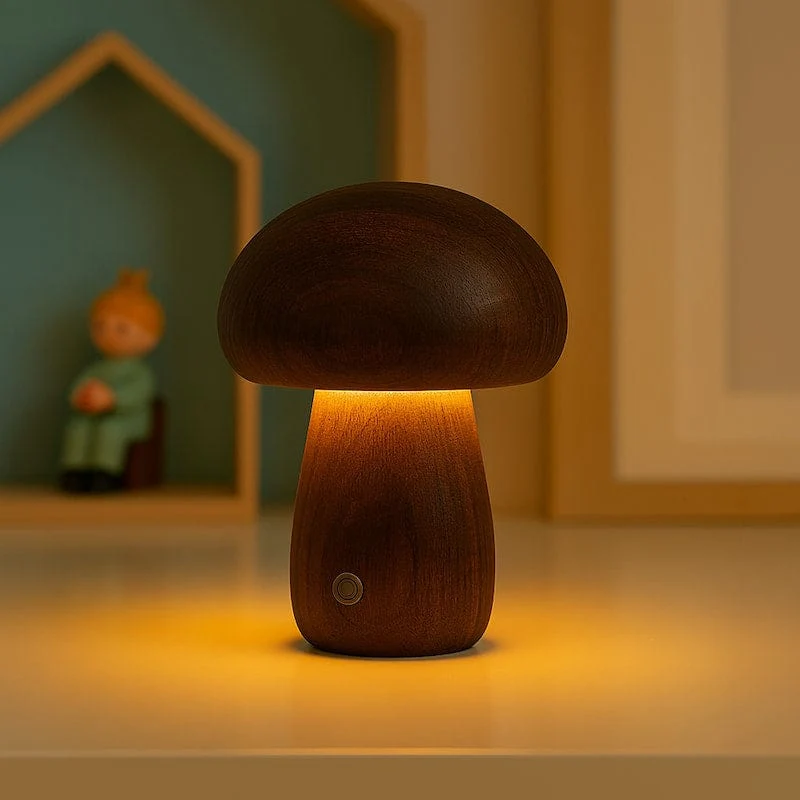 Veilleuse champignon en bois | MushGlow