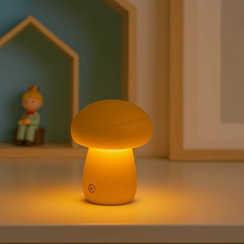 Veilleuse champignon en bois | MushGlow