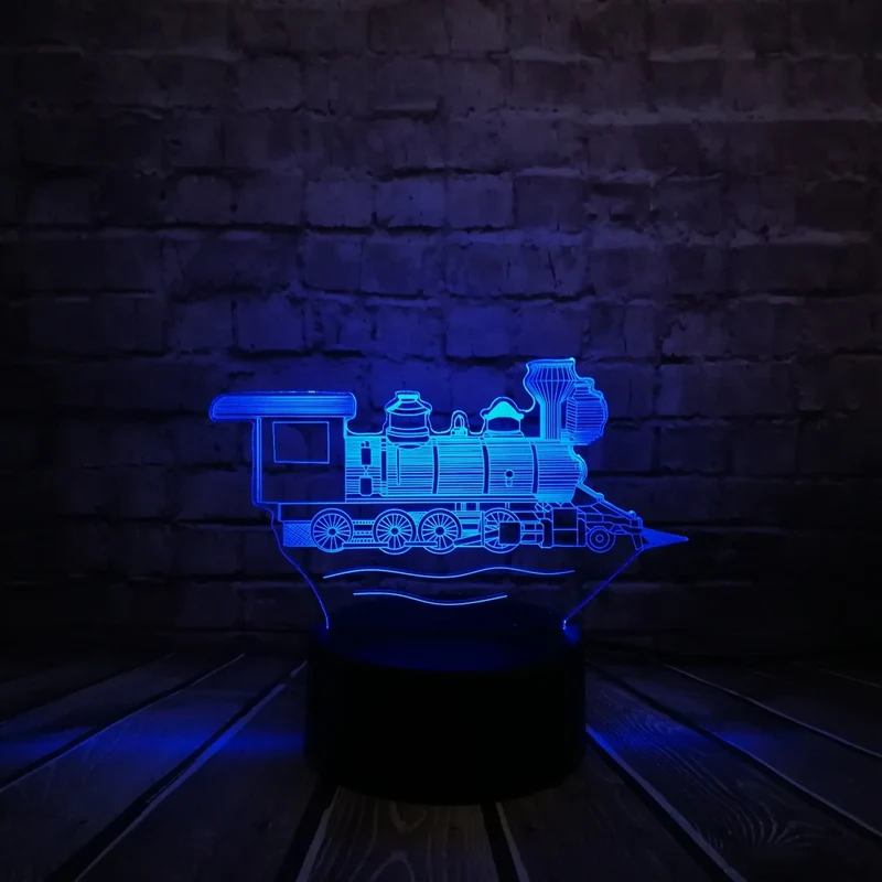 Eisenbahn Lampe mit 3D Effekt und magischen Farbwechsel