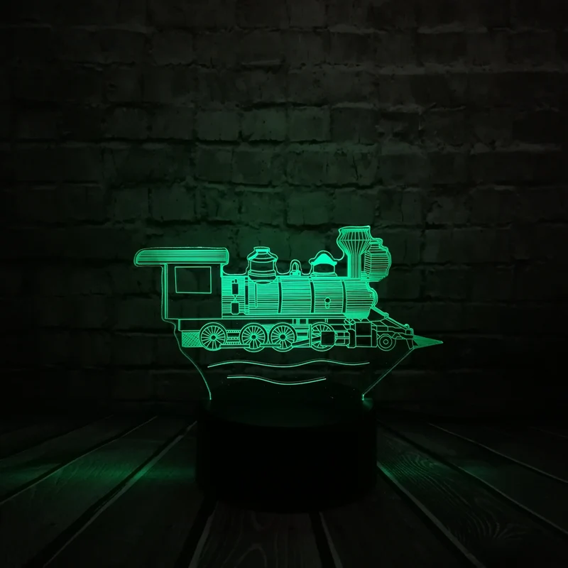 Eisenbahn Lampe mit 3D Effekt und magischen Farbwechsel