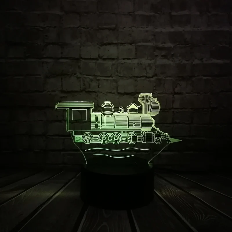 Eisenbahn Lampe mit 3D Effekt und magischen Farbwechsel