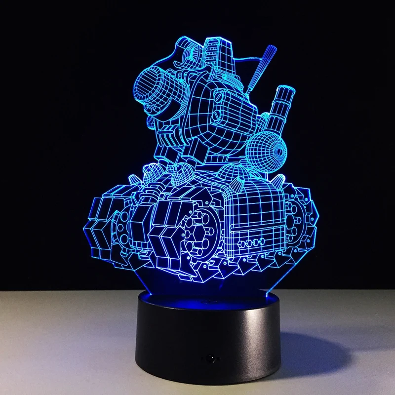 Machine Tank / Panzer 3D Lampe mit Farbwechsel