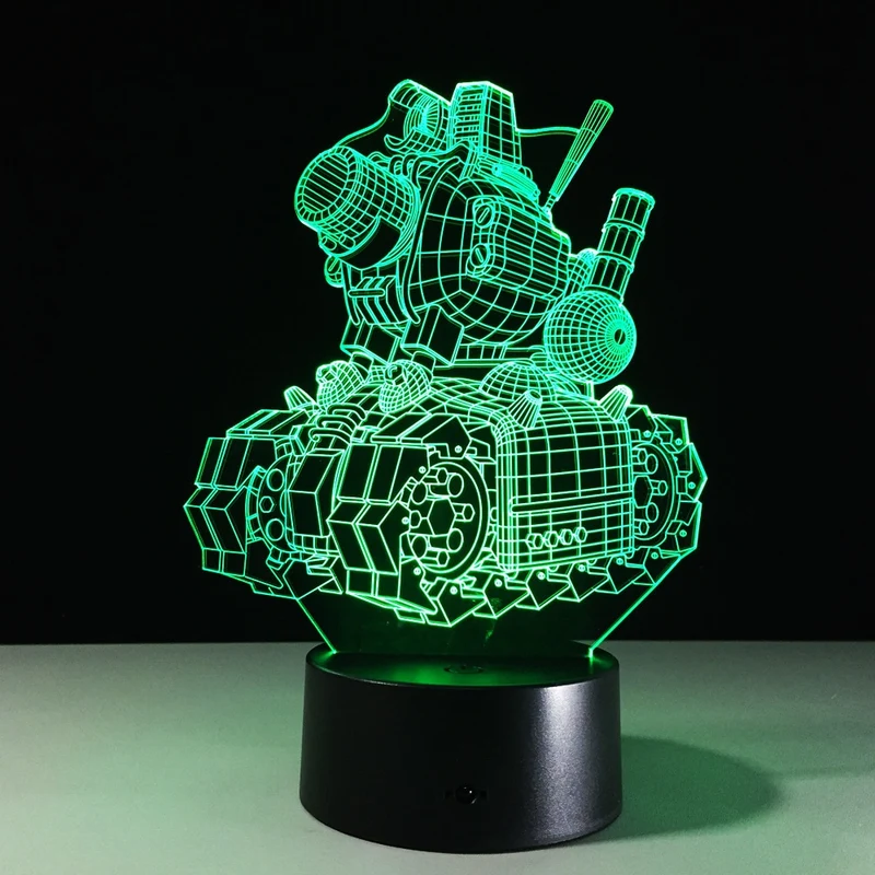 Machine Tank / Panzer 3D Lampe mit Farbwechsel