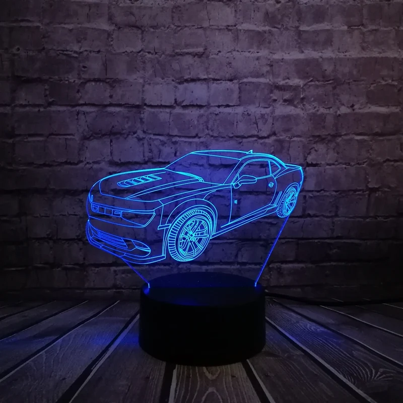 Camaro Multicolor 3D Lampe - bis zu 7 Farben