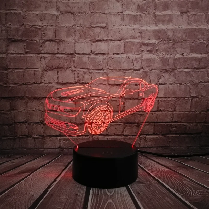 Camaro Multicolor 3D Lampe - bis zu 7 Farben
