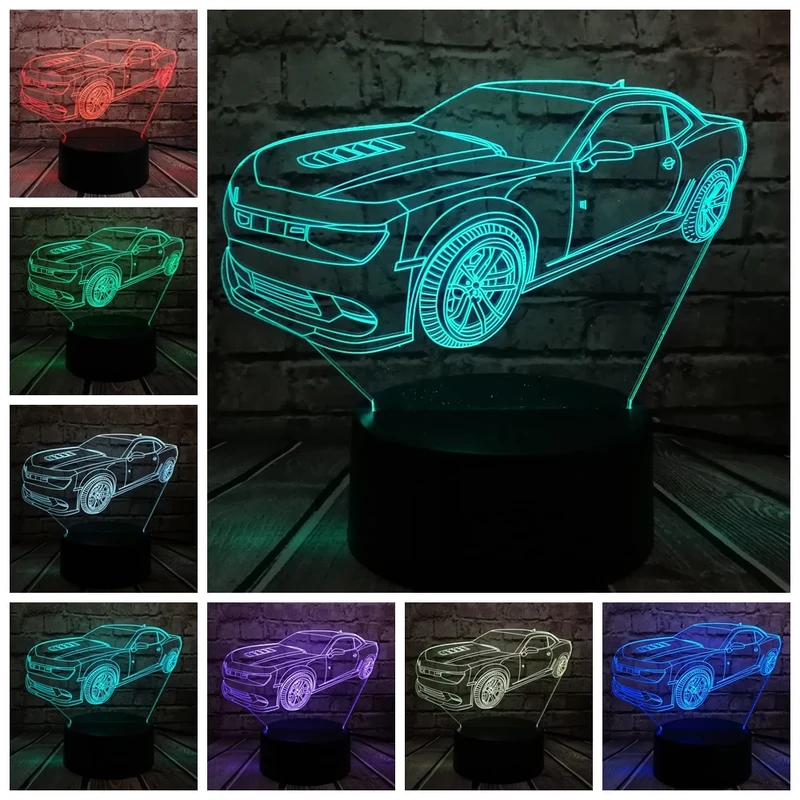 Camaro Multicolor 3D Lampe - bis zu 7 Farben