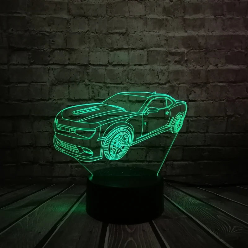 Camaro Multicolor 3D Lampe - bis zu 7 Farben