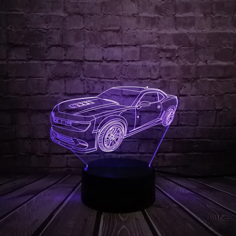 Camaro Multicolor 3D Lampe - bis zu 7 Farben