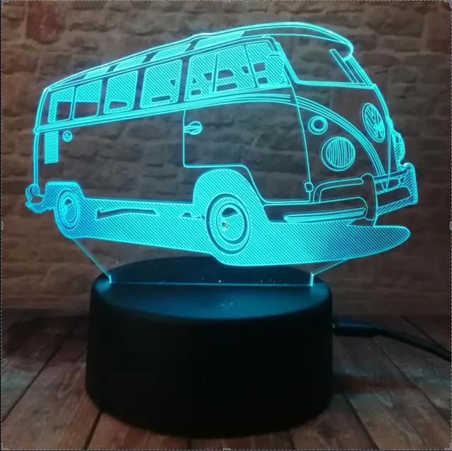 Camaro Multicolor 3D Lampe - bis zu 7 Farben