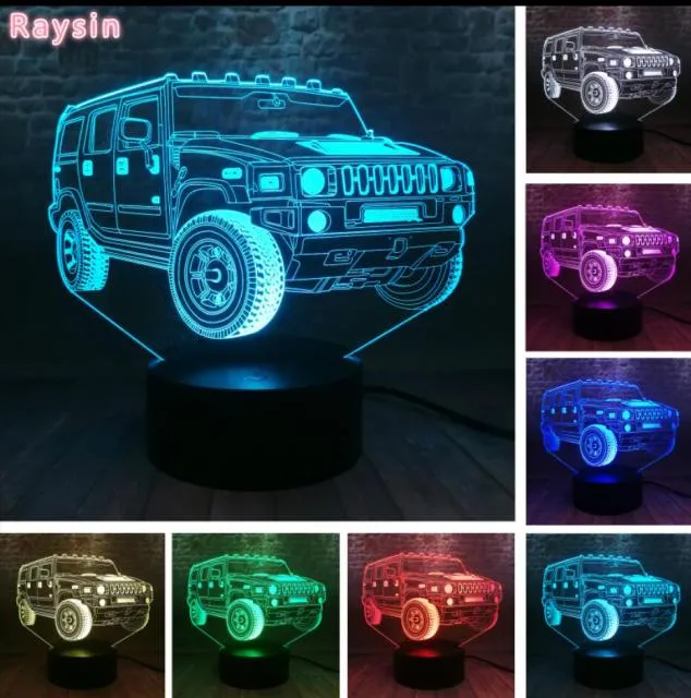 Camaro Multicolor 3D Lampe - bis zu 7 Farben