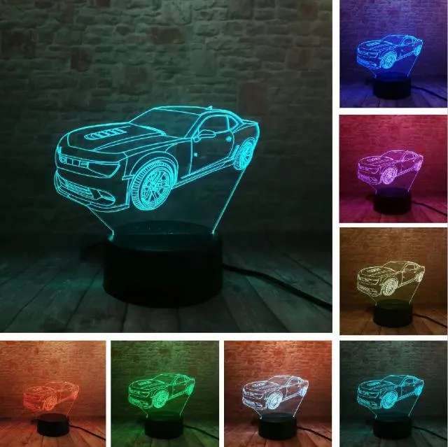 Camaro Multicolor 3D Lampe - bis zu 7 Farben