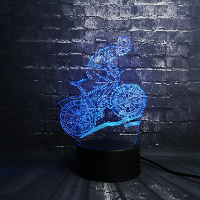 Motorcross 3D LED Lampe mit Farbwechsel