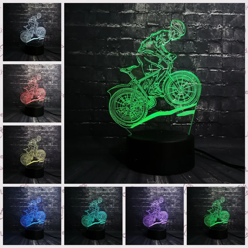 Motorcross 3D LED Lampe mit Farbwechsel
