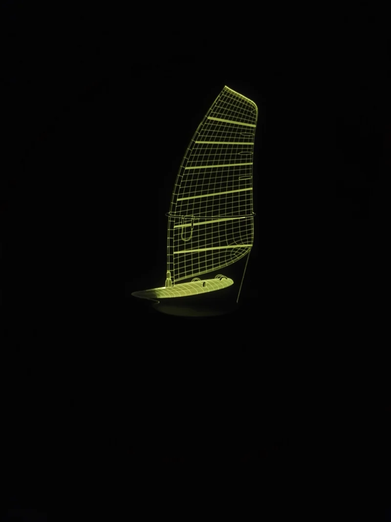 Segelschiff Lampe mit magischen 3D Effekt und Farbwechsel