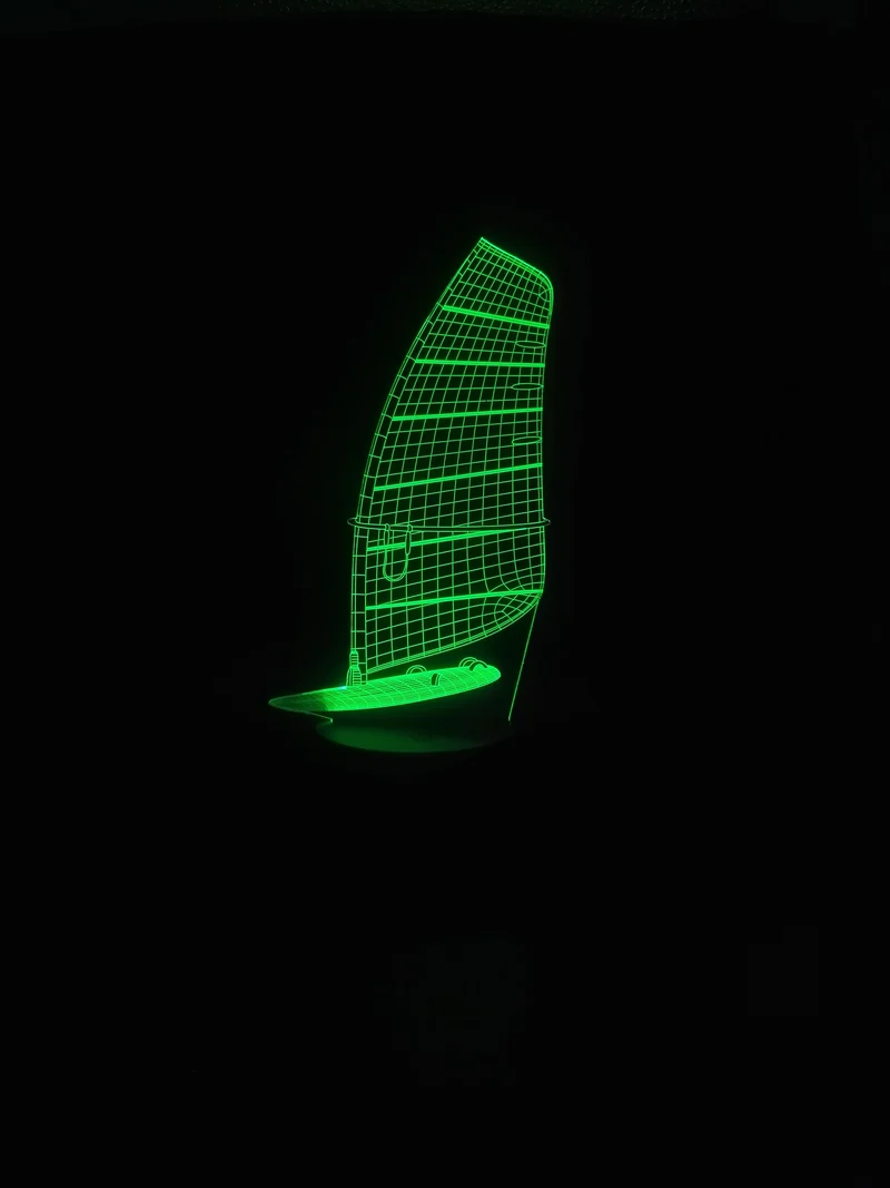 Segelschiff Lampe mit magischen 3D Effekt und Farbwechsel