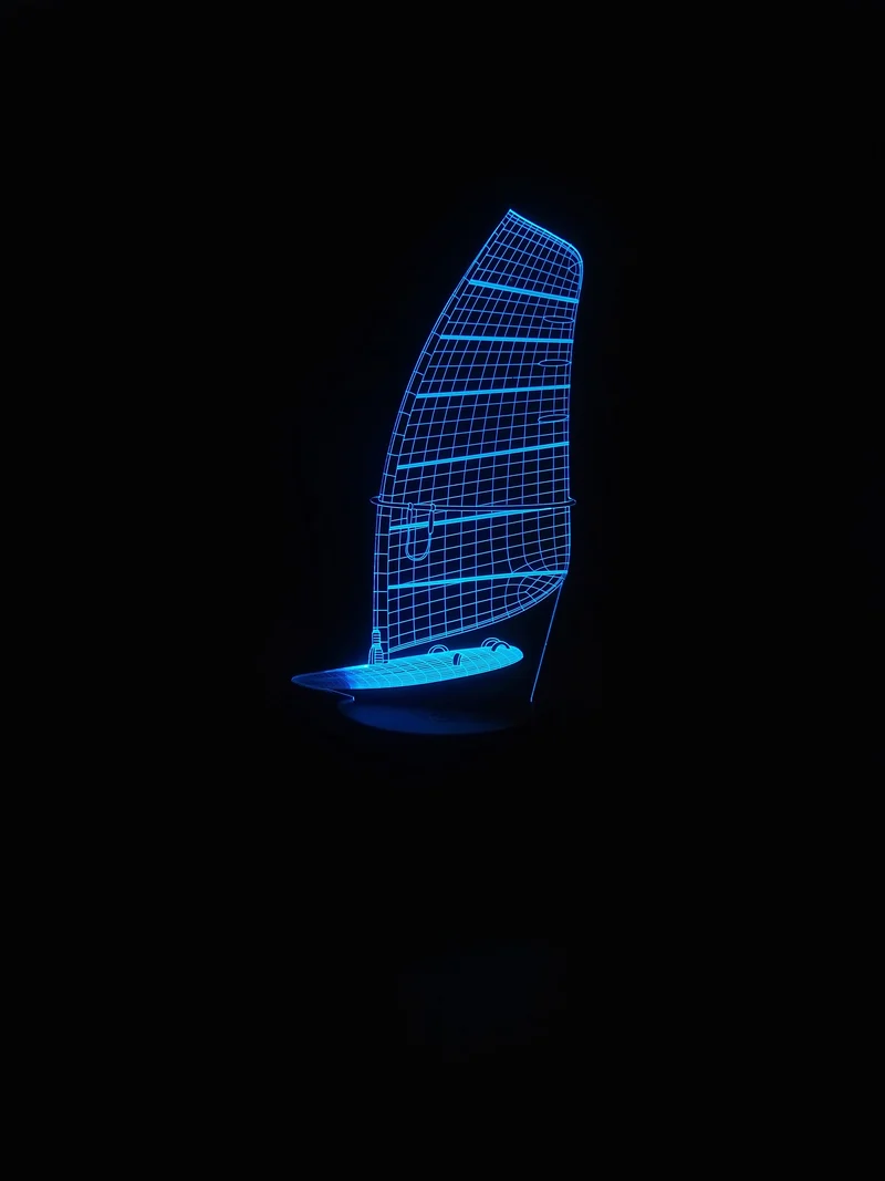 Segelschiff Lampe mit magischen 3D Effekt und Farbwechsel